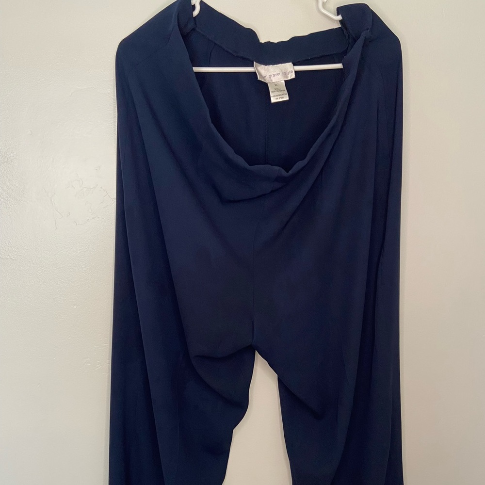 Susan Graver Style Work/professional Pants in Navy Blue